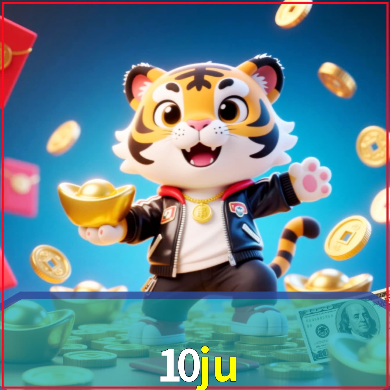 Slot machine 3D icon with number 7 and 1